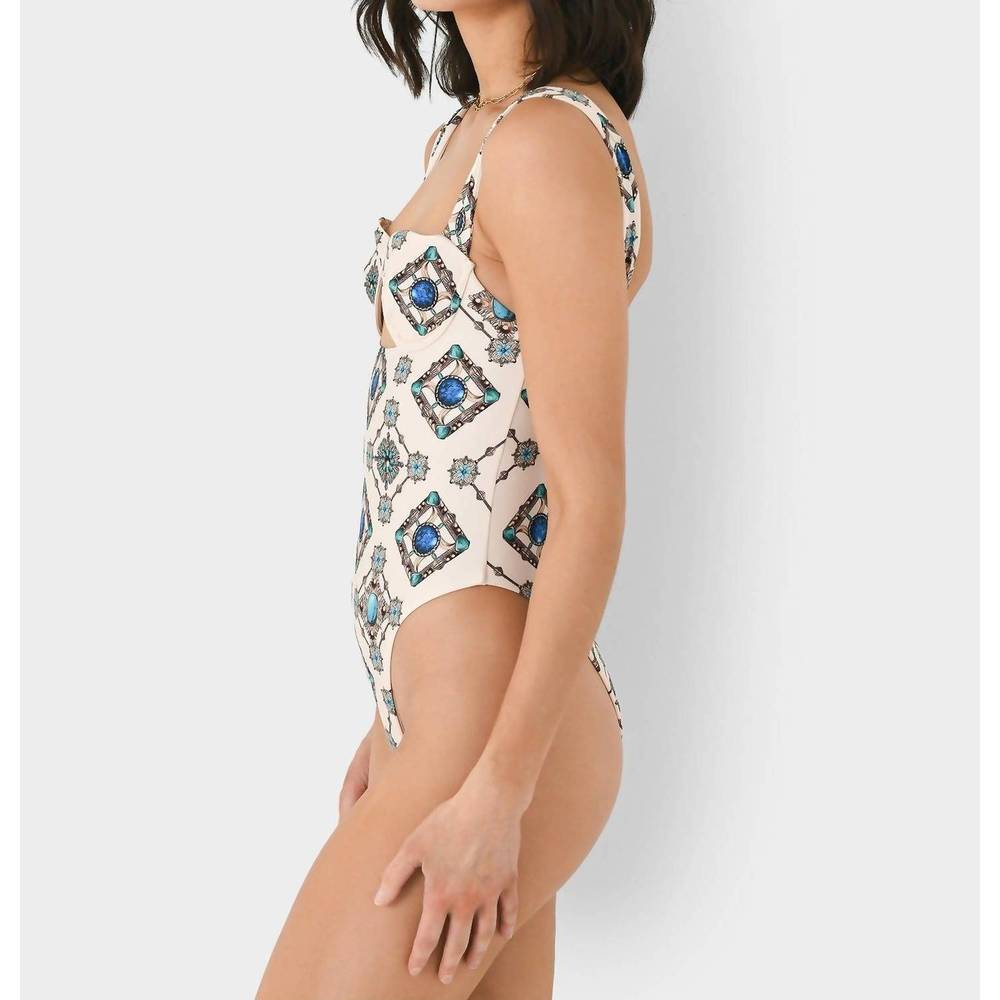 NEW AGUA BY AGUA BENDITA citrino platero one-piece swimsuit in multi - Picture 2 of 3